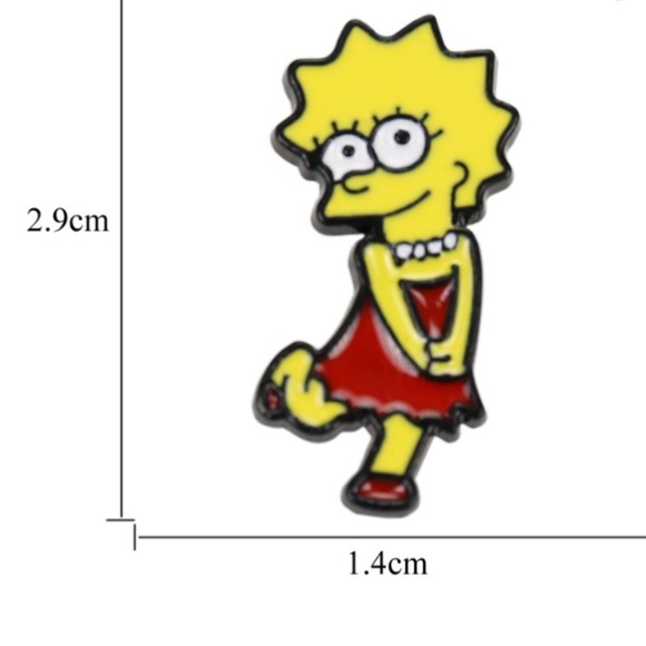 The Simpsons Bart and Lisa Enamel Pin Set - Picture 2 of 6